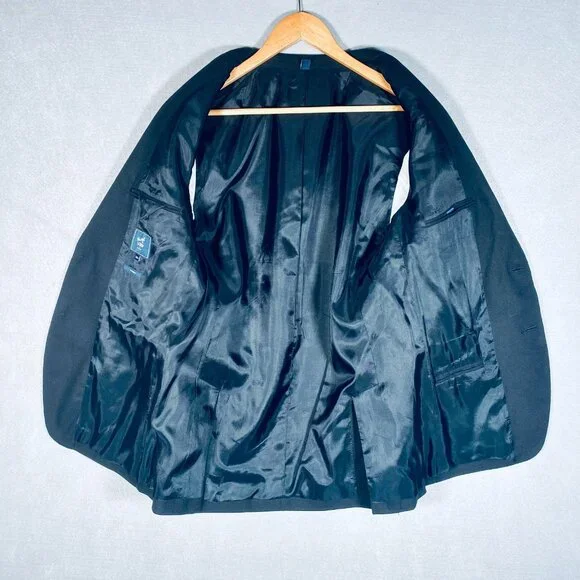 J Crew Thompson Blazer Mens 38R Black Flex Wool Sport Coat Jacket Preppy - Picture 4 of 11